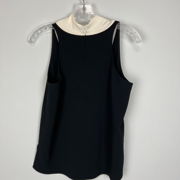 ALC Womens Cate Sleeveless Colorblock Top Black White Draped Cowl Neck size 2 - Picture 10 of 15